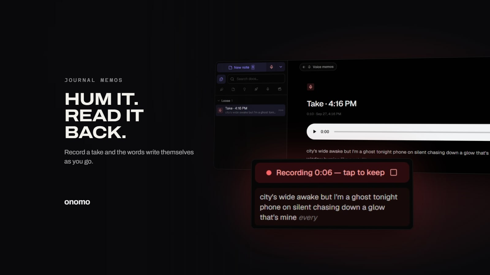 A Voice Memo App That Transcribes — Built for Songwriters